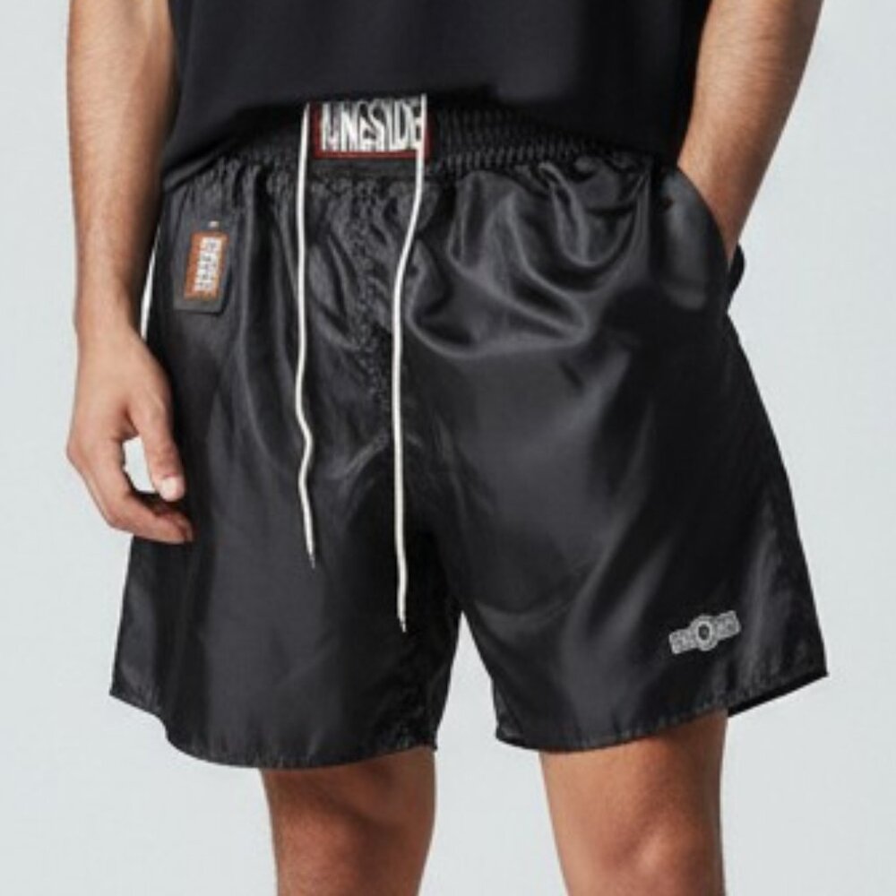 NWT Ringside Boxing Shorts Men XL Black Shiny Dazzle‎ Training Fight Comp MMA